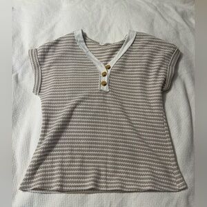 Striped women’s blouse with Button Detail - NWOT